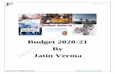 Budget 2020-21 By Jatin Verma