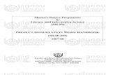 PROJECT/DISSERTATION WORK HANDBOOK (MLIP-002) 2007-08