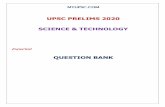 UPSC PRELIMS 2020 SCIENCE & TECHNOLOGY