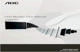 AOC e2437Fh Monitor User Guide Manual Operating Instructions