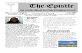 THE NEWSLETTER OF APOSTLES LUTHERAN CHURCH