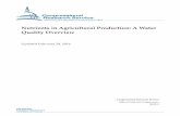 Nutrients in Agricultural Production: A Water Quality Overview