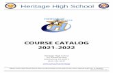 COURSE CATALOG 2021-2022 - Schoolwires