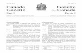 Vol. 138, No. 9 Vol. 138, no Canada Gazette du Canada