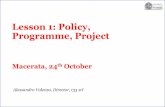 Lesson 1: Policy, Programme, Project