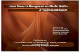 Human Resource Management and Mental Health A Psychosocial ...