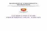 GUIDELINES FOR PREPARING Ph.D. THESIS