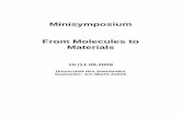 Minisymposium From Molecules to Materials