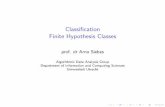 Classification Finite Hypothesis Classes