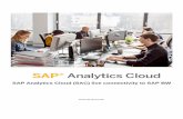 SAP Analytics Cloud (SAC) live connectivity to SAP BW