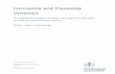 Homophily and friendship dynamics