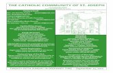 THE CATHOLIC COMMUNITY OF ST. JOSEPH