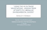 “USING THE HS IN TRADE NEGOTIATONS– LESSONS FROM ATTEMPTS ...