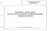 MODEL ESD-255 ELECTROSTATIC DISCHARGE GENERATOR