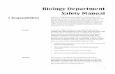 Biology Department Safety Manual - SMCM