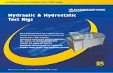 UK LIMITED Hydraulic & Hydrostatic Test Rigs