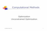 Optimization Unconstrained Optimization