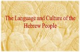 The Language and Culture of the Hebrew People