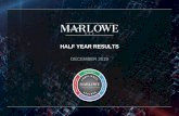 HALF YEAR RESULTS - Marlowe PLC