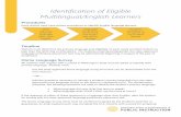 Identification of Eligible Multilingual English Learners