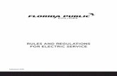RULES AND REGULATIONS FOR ELECTRIC SERVICE
