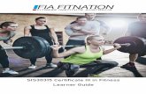SIS30315 Certificate III in Fitness Learner Guide