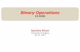 Binary Operations - University of Virginia