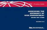 AssessInG the AdequAcy oF RIsk MAnAGeMent