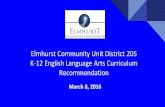 Recommendation K-12 English Language Arts Curriculum ...