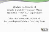 Update on Results of Simple Durability Tests on Mixes from ...