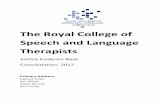 The Royal College of Speech and Language Therapists