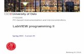 LabVIEW programming II - UiO