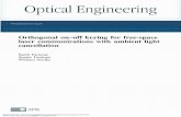 Orthogonal on off keying for free-space laser ...
