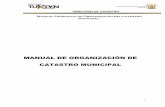 MANUAL DE ORGANIZACIÓN DE CATASTRO MUNICIPAL