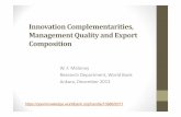 Innovation Complementarities, Management Quality and