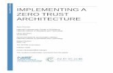 IMPLEMENTING A ZERO TRUST ARCHITECTURE - NIST