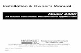 Installation & Owner’s Manual - Harvest Tec