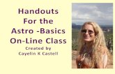 Handouts For the Astro -Basics On-Line Class