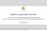 Investor Presentation - Home || Fairchem Speciality