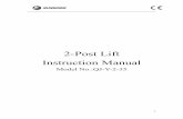 2-Post Lift Instruction Manual