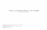 The contribution of CSR - UNITOMO