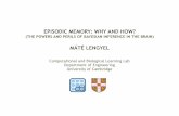 EPISODIC MEMORY: WHY AND HOW?