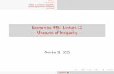 Economics 448: Lecture 12 Measures of Inequality