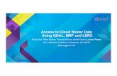 Access to Cloud Raster Data Using GDAL, MRF and LERC