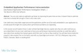 Embedded Application Performance Instrumentation