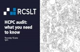 HCPC audit: what you need to know
