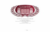Graduate Student Handbook - Criminology & Criminal Justice