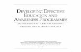 Developing Effective Education and Awareness Programmes
