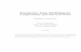 Parametric Joint Modelling for Longitudinal and Survival Data