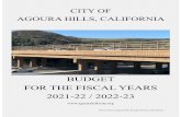 BUDGET FOR THE FISCAL YEARS 2021 22 / 2022 23